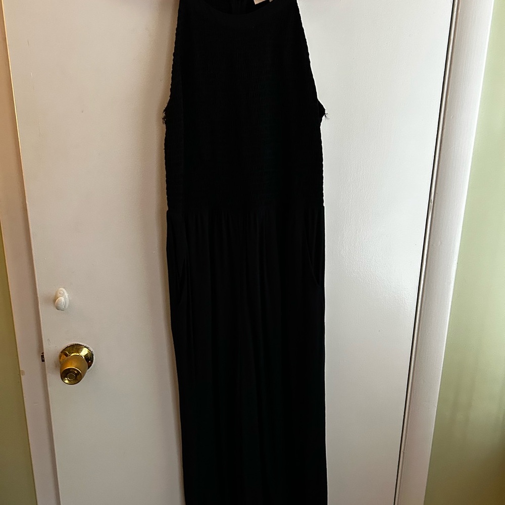 Loft Elegant Black Sleeveless Jumpsuit